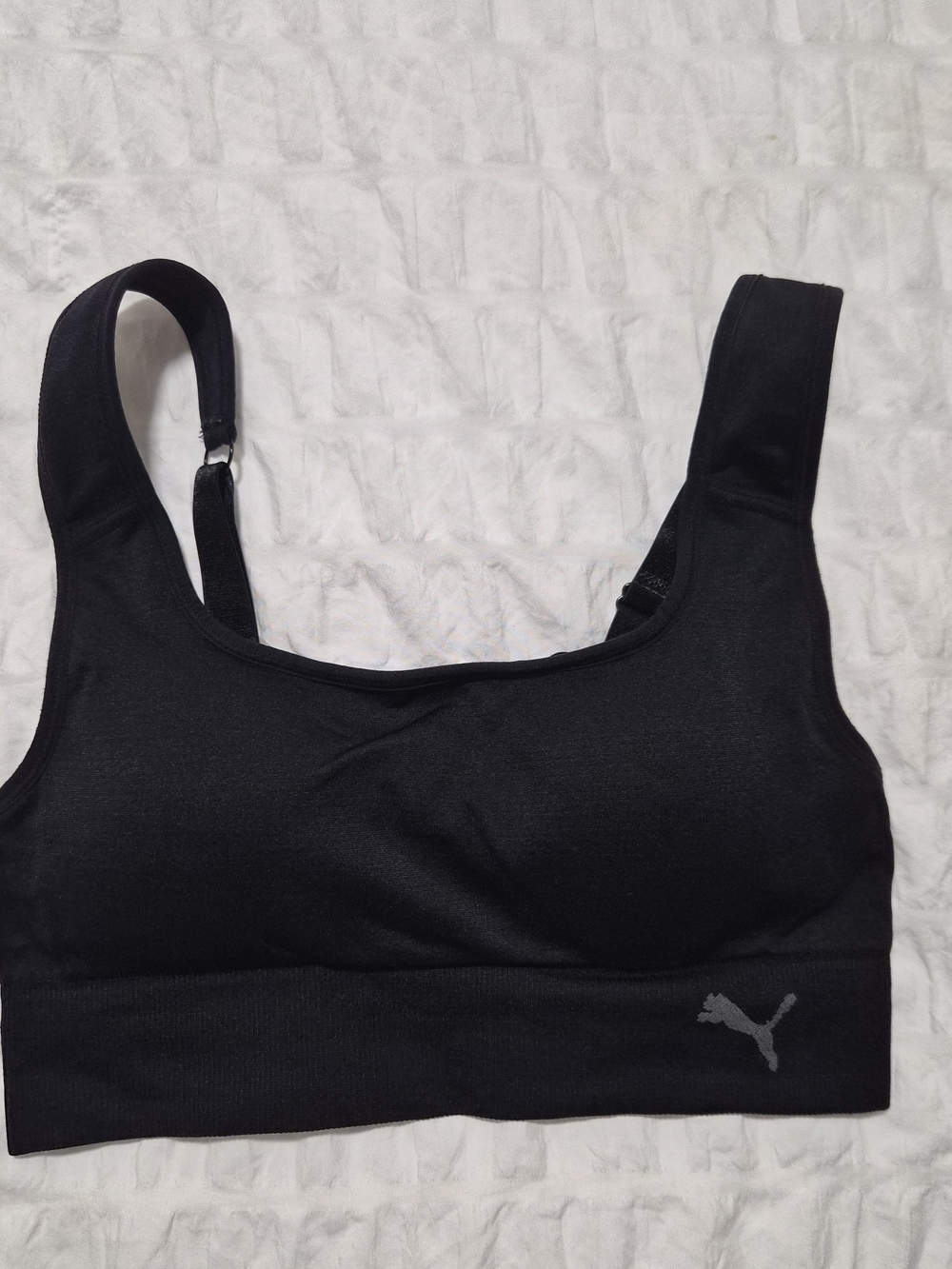 Puma Black Seamless Support Sports Bra